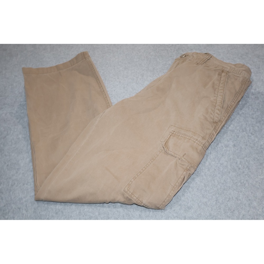 Old Navy Cargo Pants Men 33x34 Khaki Tan Baggy Straight Leg Utility Outdoor **